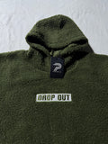 Olive Green Wool Hoodie